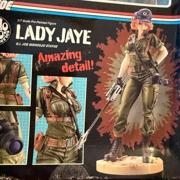 G.I. Joe Bishoujo Series Lady Jaye Collectible 1/7 Scale Pre-Painted Figure Stat - Picture 3 of 8
